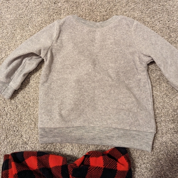 Santa and plaid sweat set - Picture 4 of 7